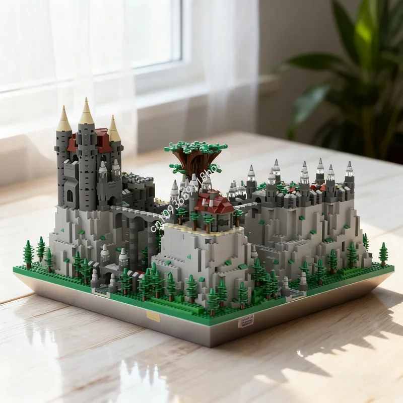 

4504 детали MOC: Горный замок, модель для сборки, конструктор, развивающая игрушка, DIY, образовательный набор, рождественский подарок для детей