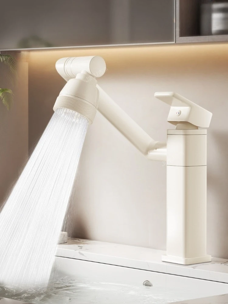 Torneira Para Banheiro Washbasin Faucet White Household Bathroom Washbasin Universal Hot and Cold Faucet Torneira Banheiro