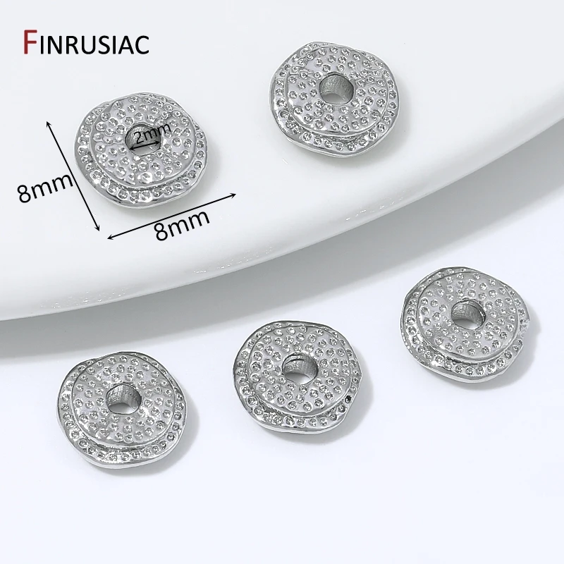 18K vergoldete Messing-Wellenscheiben-Abstandshalter-Perlen, strukturierte flache Metall-Loose-Perlen für DIY-Armband-, Halsketten- und Schmuckherstellung – Detail 14