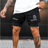 New 2-in-1 Sports Running Casual Breathable Double Layer Jogging Quick Dry Fitness Workout Men's Shorts
