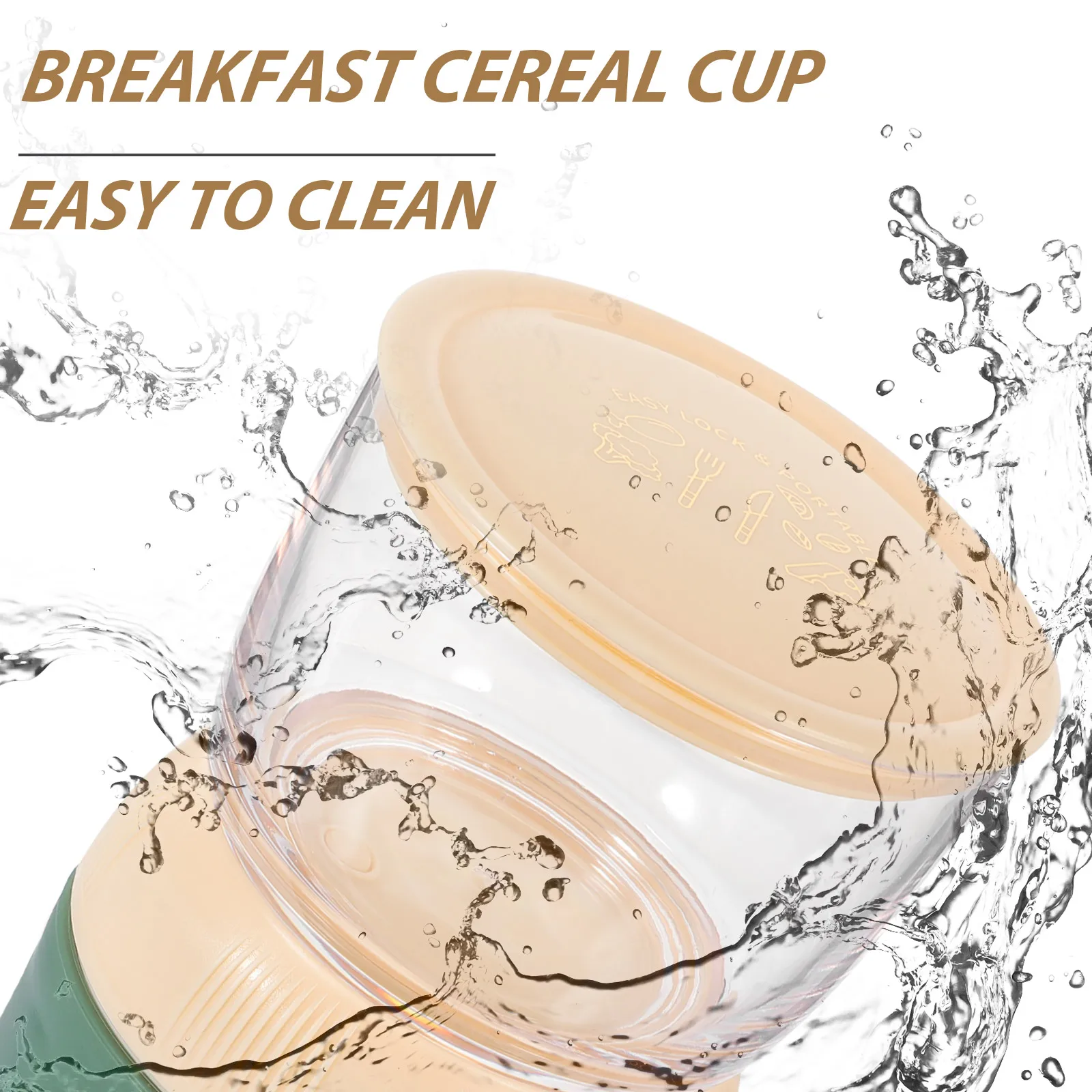 

Portable Breakfast Cup Yogurt Jars with Lids Oats Overnight Container Pot Oatmeal