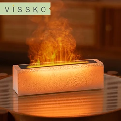 Vissko Seven-Color RGB Flame Aroma Diffuser 150ml with Water Shortage Protection Humidifer LED Essential Oil Lamp Difusor