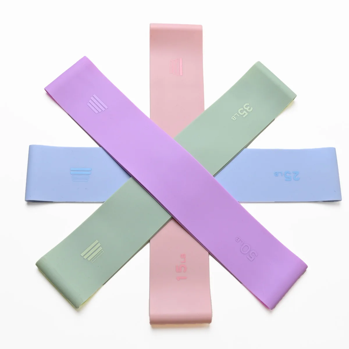 Women's and Men's Silicone Resistance Bands Anti-Slip Workout Equipment with Honeycomb Briquette Design for Yoga Pilates Set