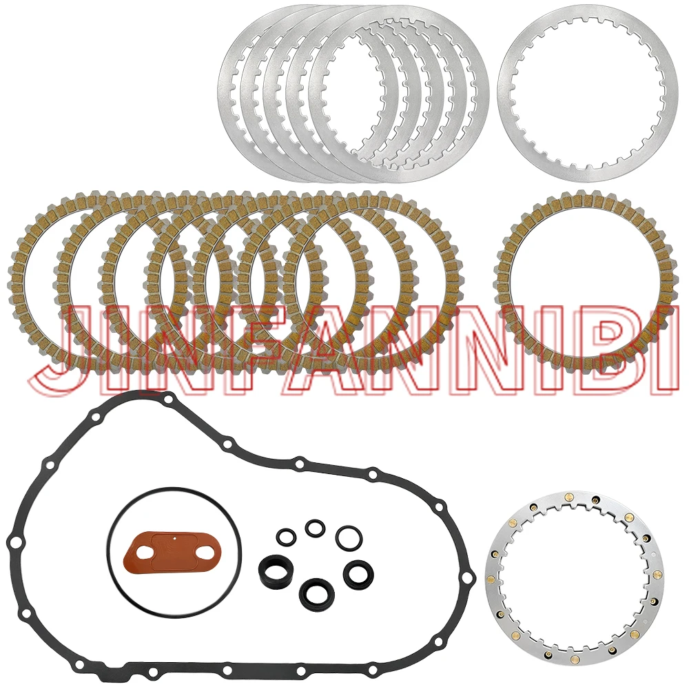 Clutch Friction Plate Kit with Cover Gasket for Harley Iron 883 1200 2012-2018 2019 2020 2021 2022