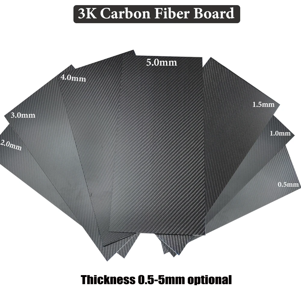 3K Kohlefaserplatte 400mm X 200mm Kohlefaserplatte (0,5,1,1,5,2,3,4,5)mm Hochfeste Verbundwerkstoffplatte – Detail 9