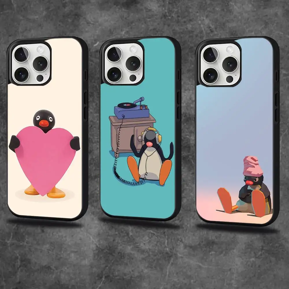 

Happy P-Pingu Penguin Phone Case For iPhone 17,16,15,14,13,12,11,Pro,Max,Plus,Mini,SE4,E Magnetic Magsafe Wireless Charging