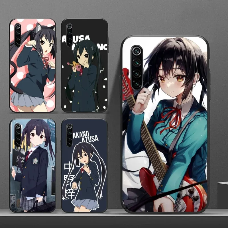 K-ON Nakano Azusa Cell Phone Case for Realme GT 2 9i 8i 7i Pro X50 X2 C35 C21 C20 C11 C3 Black Soft Phone Cover Funda