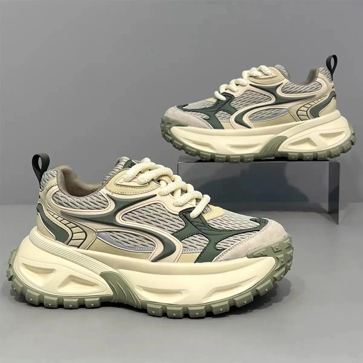 Modische Herren-Freizeitschuhe mit Erhöhter Sohle, Verschleißfest, Bequem Innen für Sport und Alltag – Detail 5