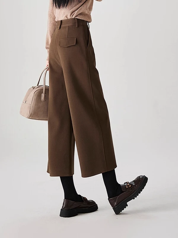 

Утепленные флисовые брюки Thiened для осени и зимы, широкие повседневные брюки, женские прямые брюки с высокой талией для работы и повседневной носки