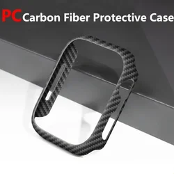 Carbon Fiber Protector Hard Cover For Apple Watch Case 44mm 45mm 41mm 40mm iwatch not glass Apple Watch Series 9 8 7 6 5 4 3 SE