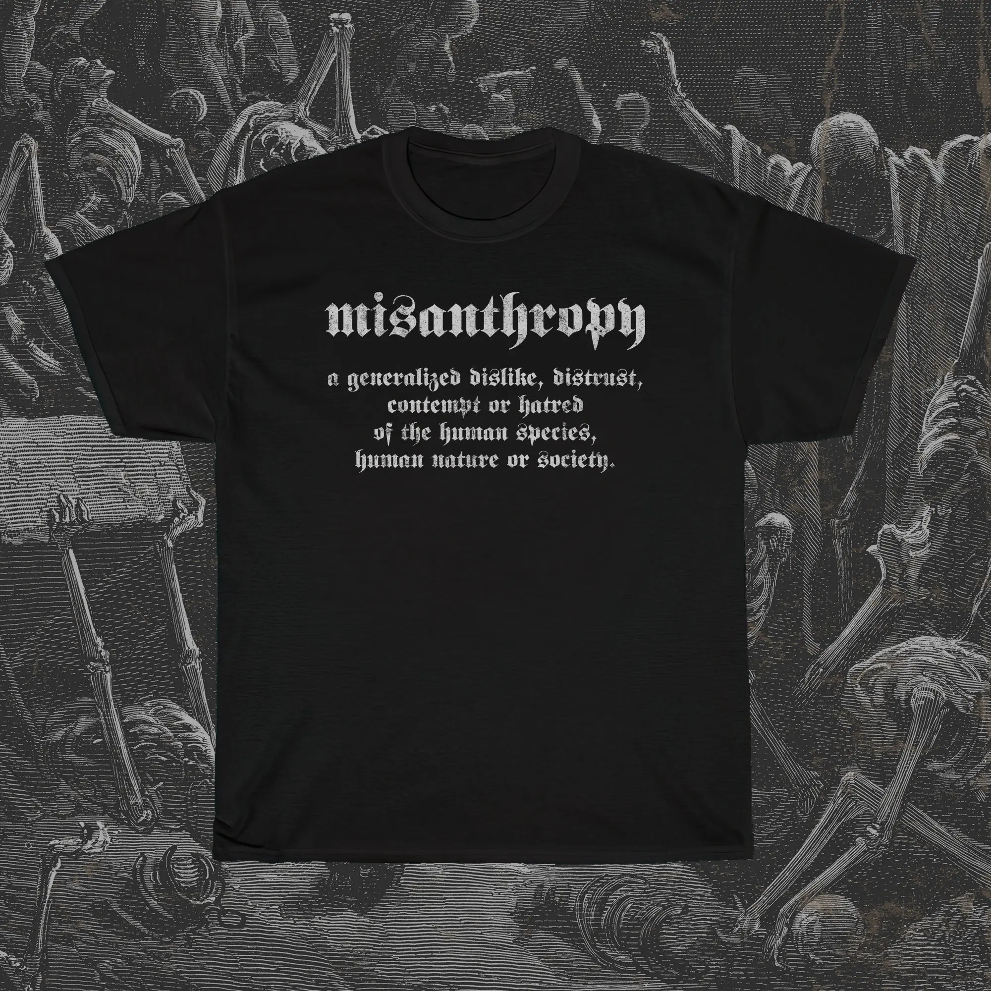 

Misanthropy T Shirt Nihilism Philosophy Antisocial I Hate People Friedrich Nietzsche Arthur Schopenhauer