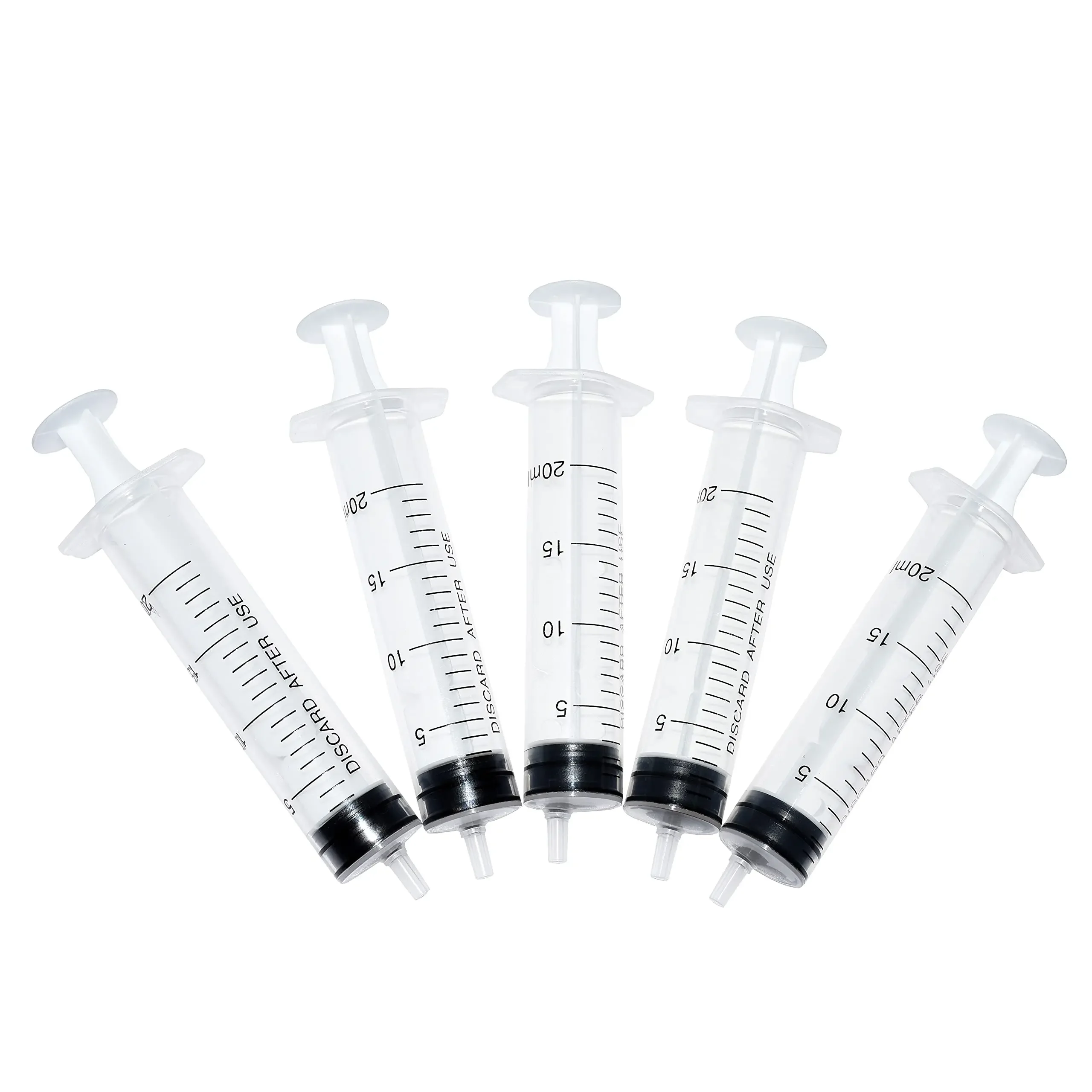 20ml Straight Mouth Plastic Syringe No Needle Individually Packed Industrial Nutrient Hydroponics Health Glue Pet Feeding Tools
