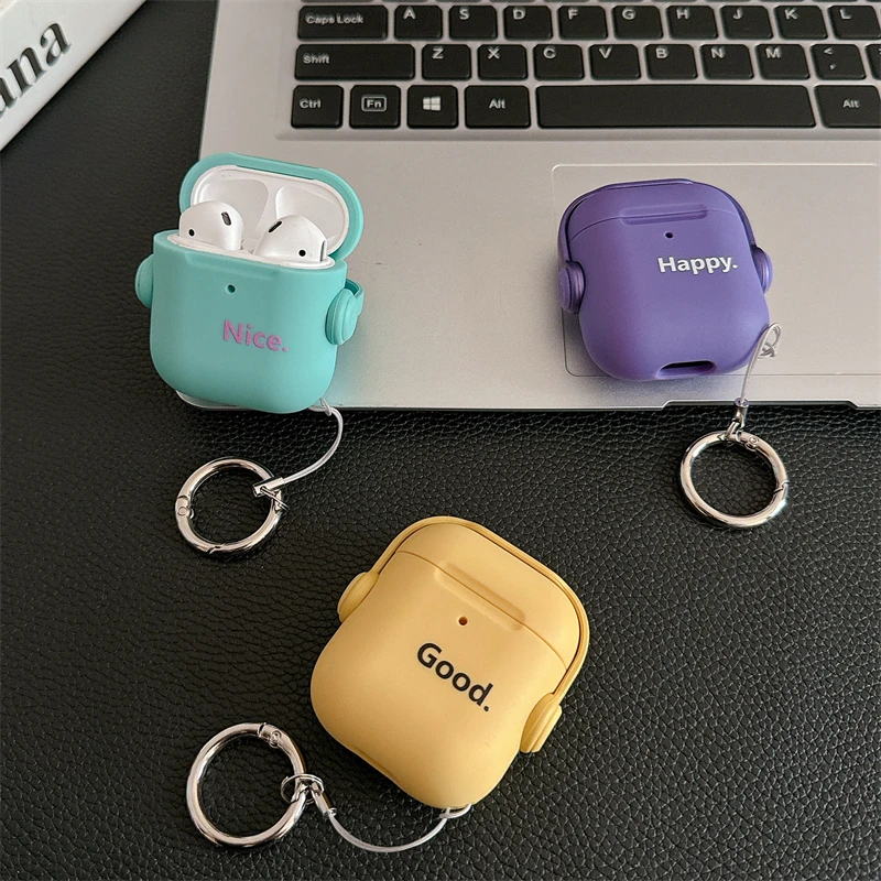 

Protective Case For Apple Airpods pro 3 Cover TPU Bluetooth Earbuds Case For AirPods 4 3 2 Earphone Shockproof Sleeve With Hook