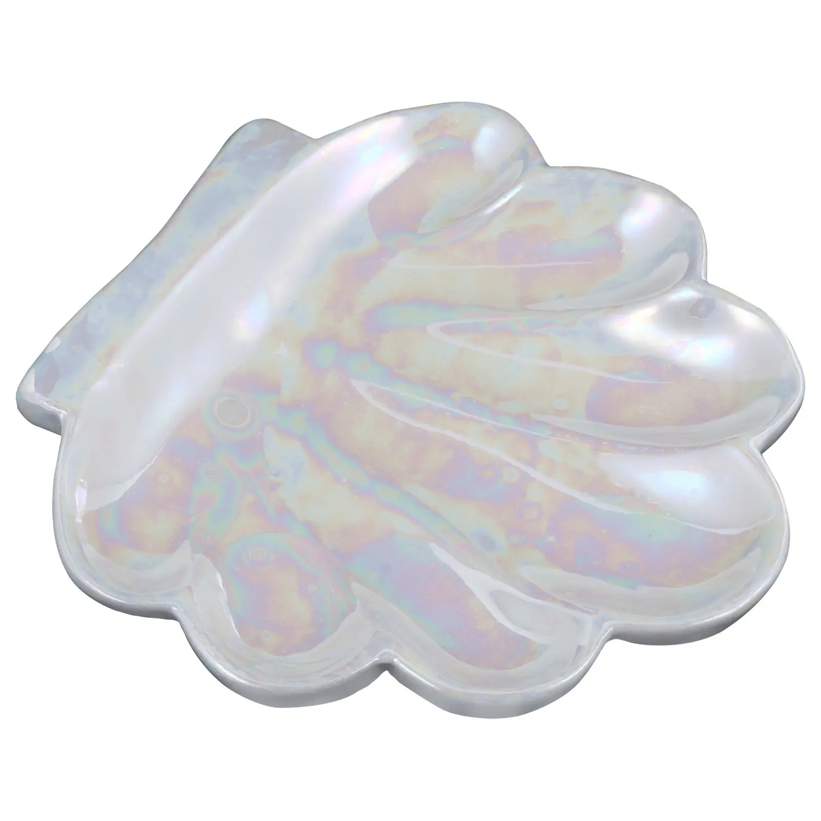 

1Pcs Elegant Shell Design Jewelry Tray Ceramic Trinket Dish for Jewelry Organizer Necklace Earring Ring Bracelet Makeup Storage