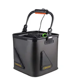 Fishing Bucket Box Folding Storage Container Carrier EVA with Handle for Outdoor LA