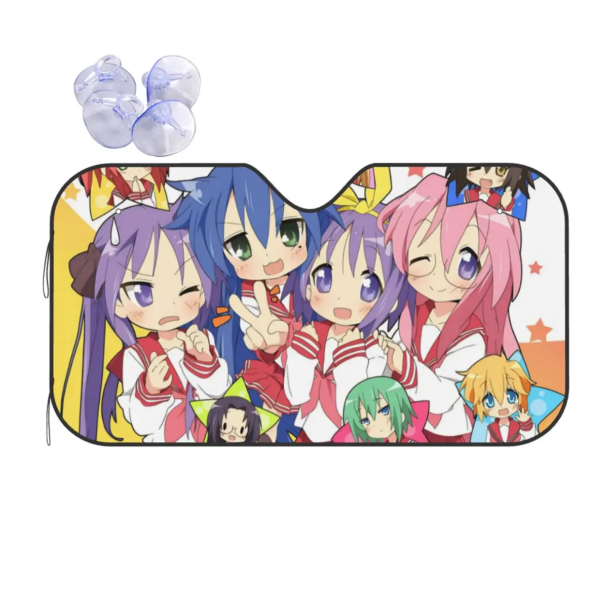 

Lucky Star Манга Полиэстеровый солнцезащитный козырек для ветрового стекла 76x140 см Фольга Солнцезащитный козырек Солнцезащитная занавеска
