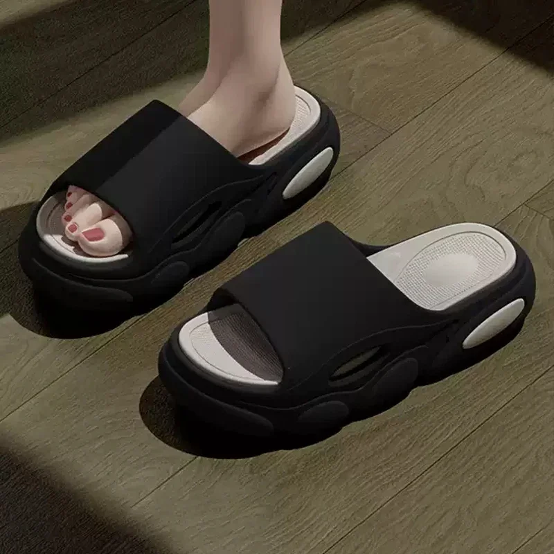 

Thick soled sandals suitable for men to wear outside, height increasing, sporty and trendy home slippers for men