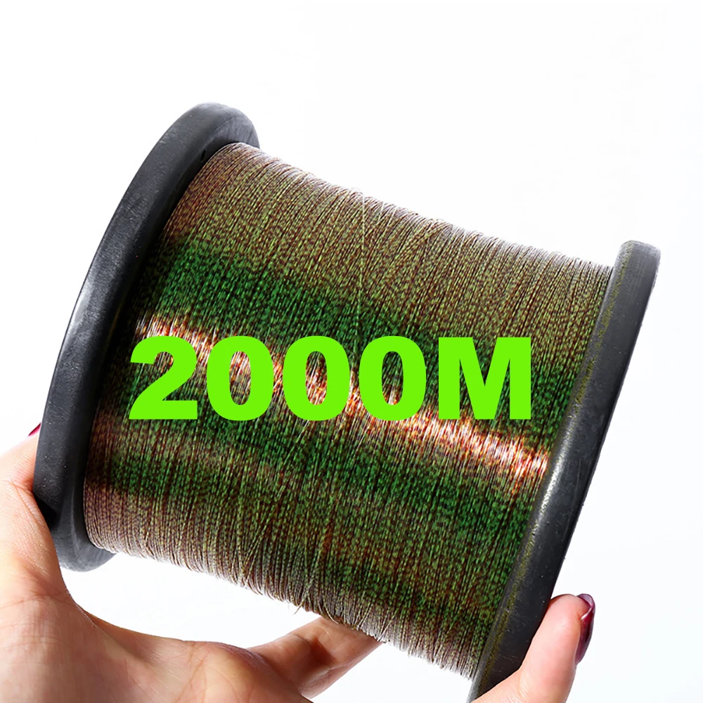 2000M niewidoczna plamista żyłka monofilamentowa pokryta fluorowęglowym super mocna japońska żyłka nylonowa dla ryb Speckle Fly tonąca pesca mar
