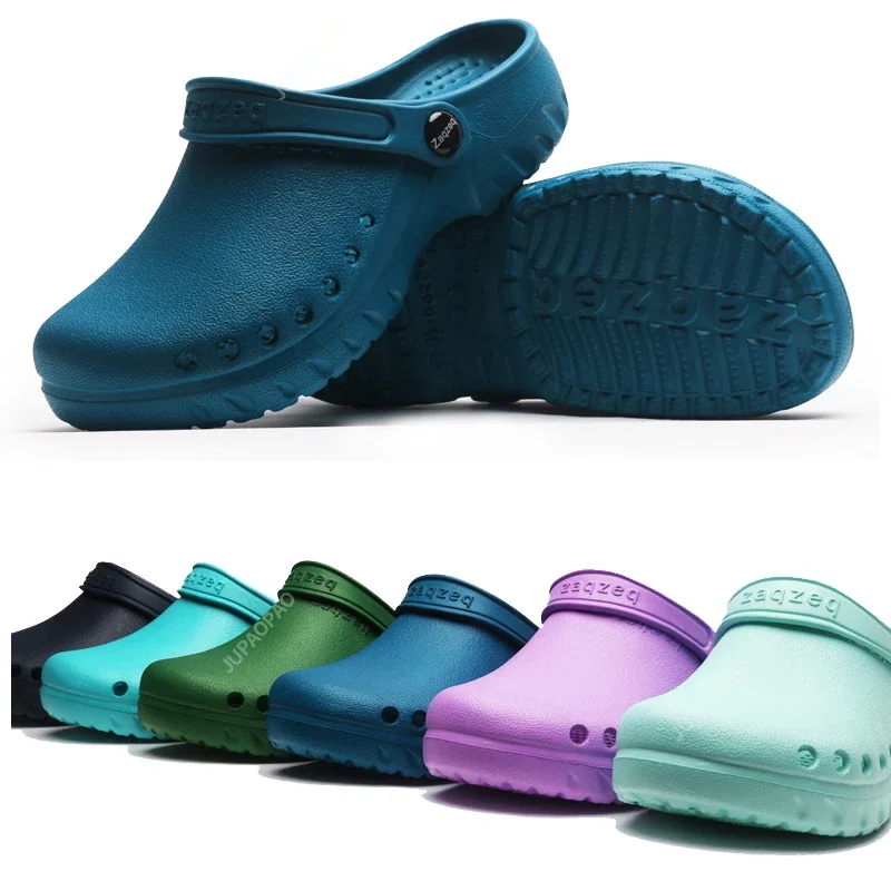 

Unisex Strap Classic Clog Sandal Mules Jeff Medical Work Shoes Operating Room Slippers EVA Non-slip Ultralight Surgical Shoes