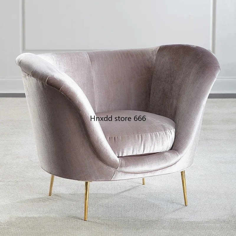 Nordic metal foot creative single sofa chair