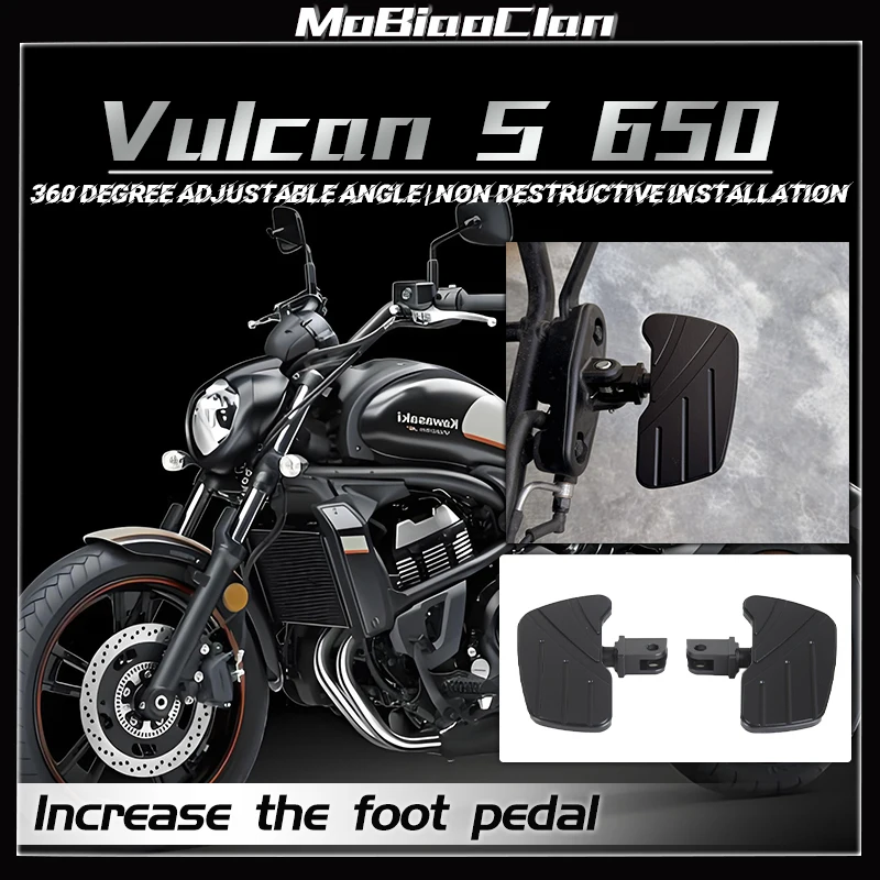 

Motorcycle Front Foot Rest Rider Footboard Driver Floorboard Wide Footrest for Kawasaki Vulcan S 650 EN650 VN650 S650 2015-2025