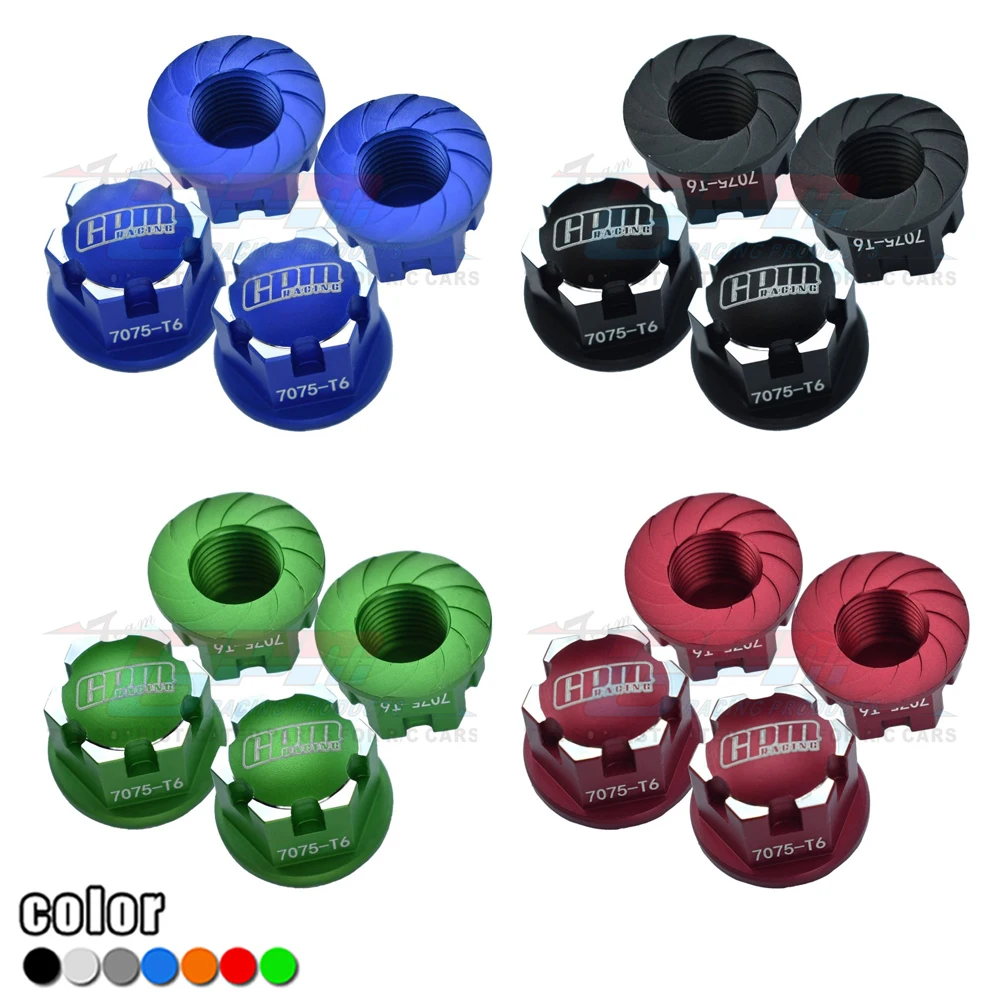

GPM Metal Aluminum 17mm Wheel nuts 7758 for 1/8 SLEDGE 95076-4 1/10 E-Revo 2.0 86086-4 MAXX WideMaxx 89086-4 Upgrade Accessorie