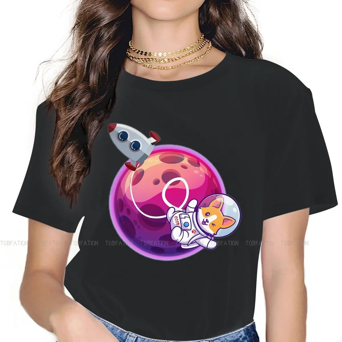 Laika Space Traveler Unique TShirt for Girl Jackie Chan Adventures American Hip Hop Gift Clothes  T Shirt Short Sleeve Hot Sale