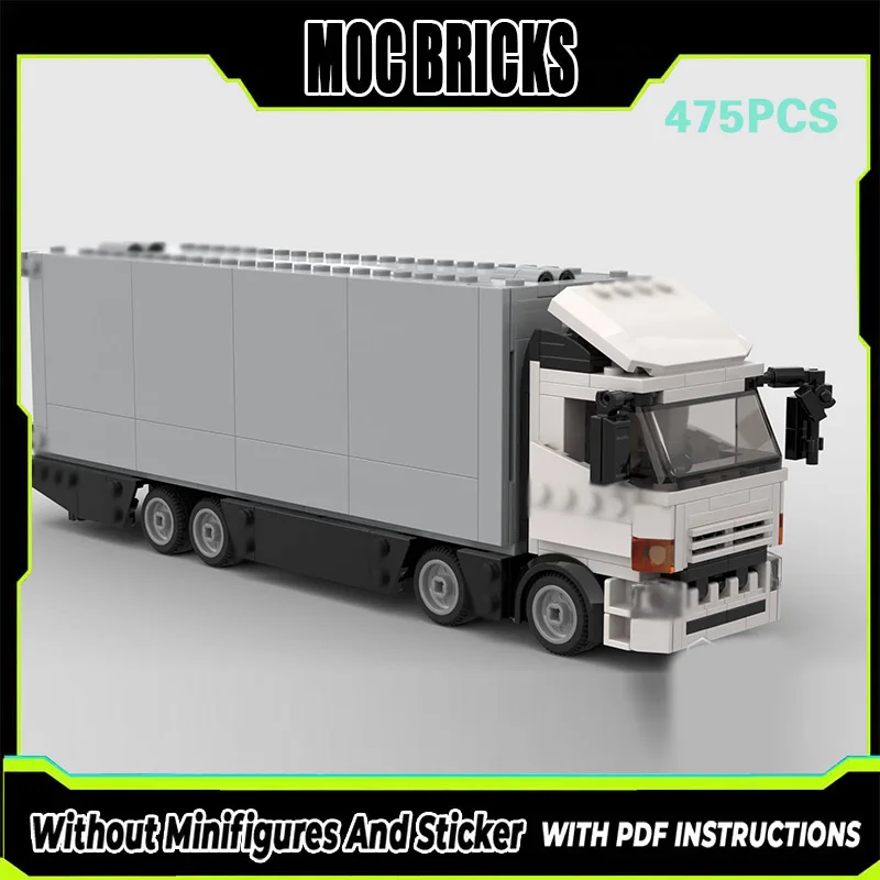 

City Car Model MOC Building Bricks Truck With Retractable Side Panels Modular Technology Gifts Holiday Assemble Children Toys