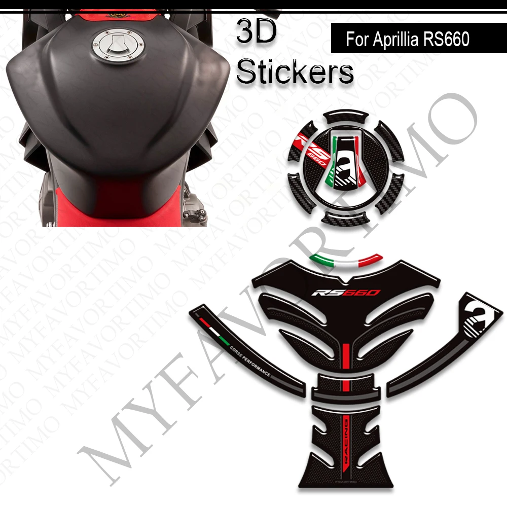 

Motorcycle For Aprilia RS660 RS 660 Tank Pad Cap TankPad Grips Gas Fuel Oil Kit Knee Fairing Fender Stickers Decals Protector