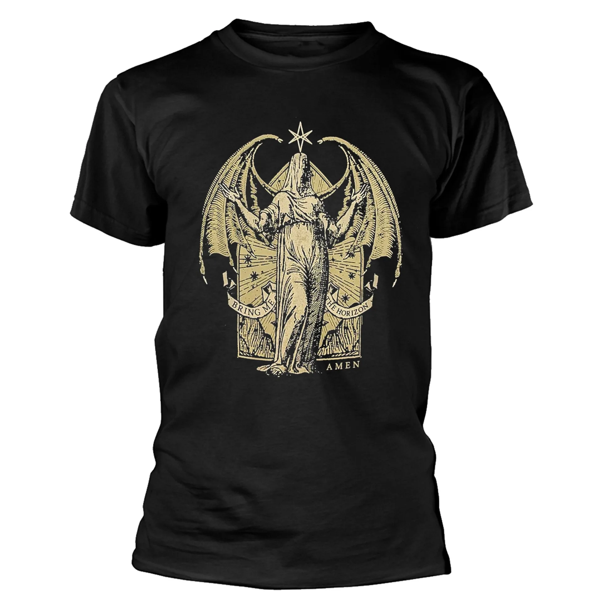 

Bring Me The Horizon Angel Amen T-Shirt Men Women Cotton Short Sleeve Brand T-shirt Retro Hip Hop Y2k Tops Men's Summer Clothing