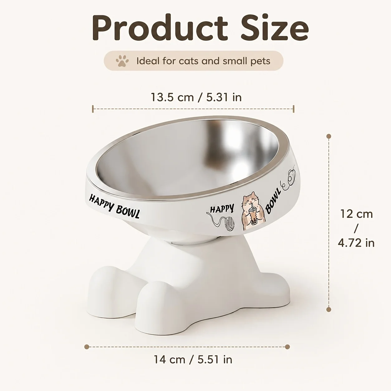 Cute Shaped Elevated Pet Feeding Bowl, Cute Pattern Dopamine Color Pet Food Bowl, Dog And Cat Water And Food Bowl, Elevated Neck
