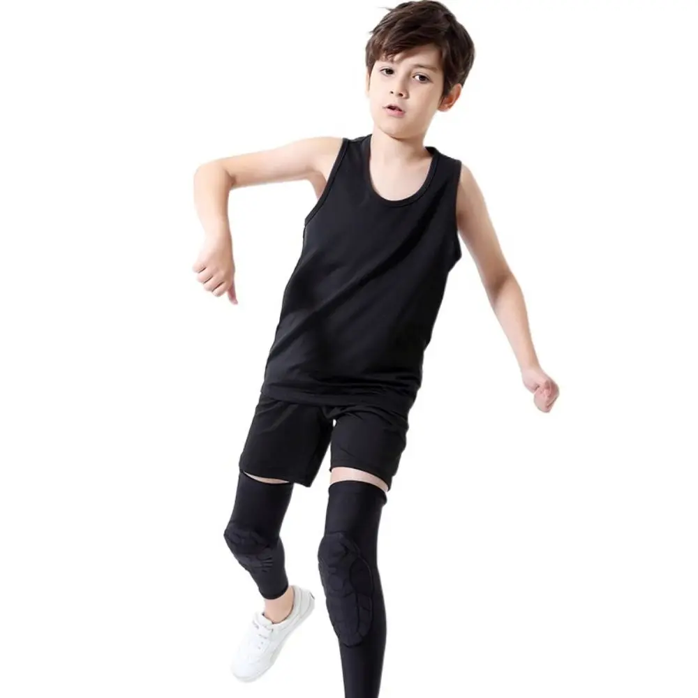 Honeycomb Compression Knee Pads Strong Compression Anti-Collision Children Knee Pads Quick Drying Elastic
