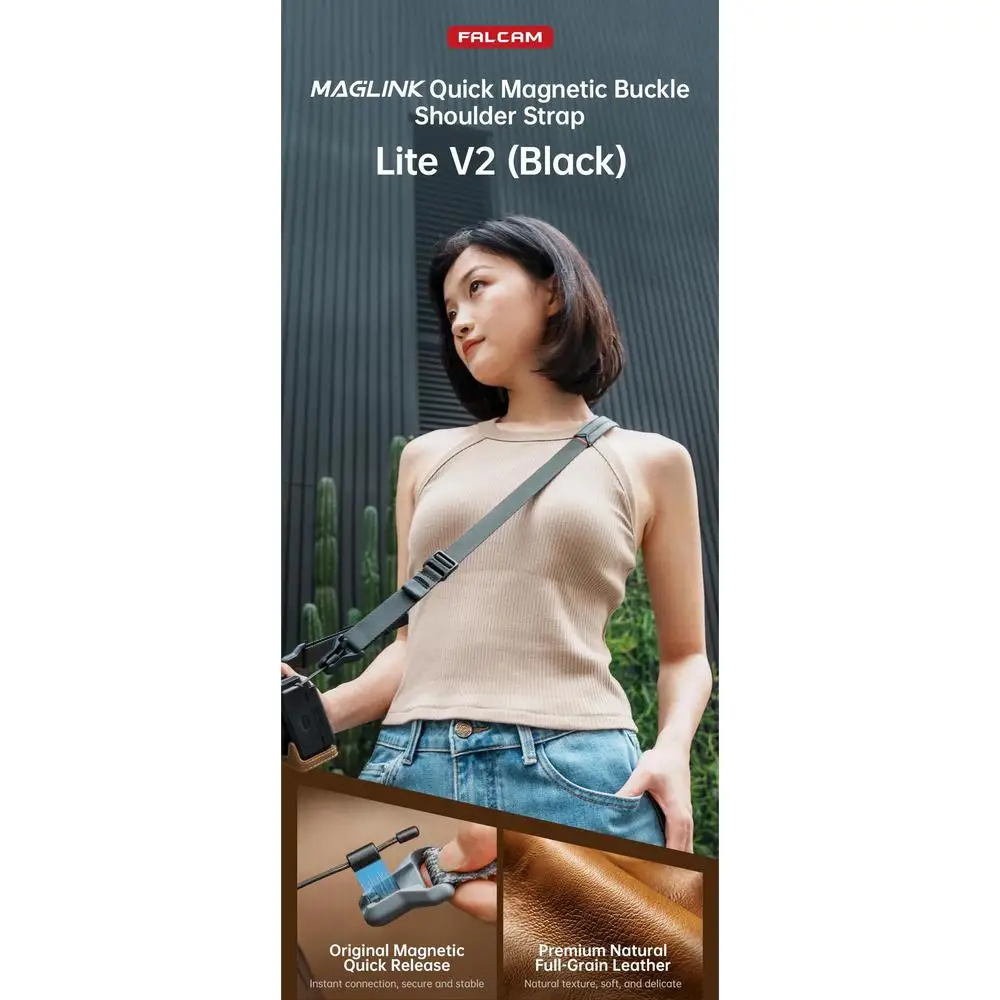 FALCAM Maglink Quick Magnetic Buckle Shoulder Strap Lite V2 Soft Universal Camera Hand Strap for Nikon Canon Sony Fuji Panasonic