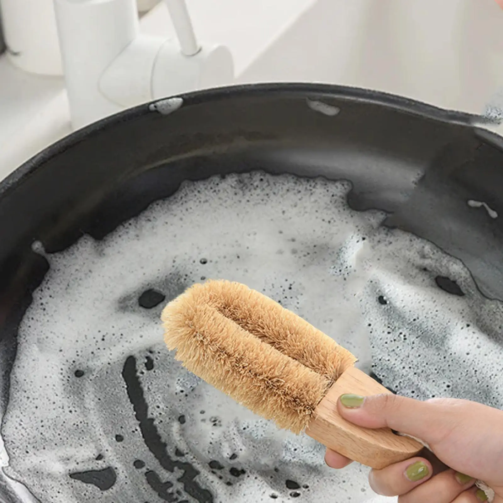 

Pot Brush Kitchen Supplies Household Multipurpose Dish and Plate Cleaning Scrubber Kitchen Cleaner Plate Bowl Cleaning Brush