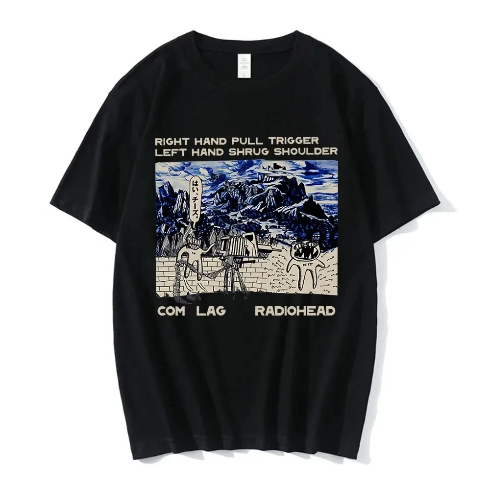 Vintage Classic Radiohead Tees North America Tour Rock Tshirt  Hip Hop Street Casual Top Sleeved Harajuku Streetwear Tops Tees