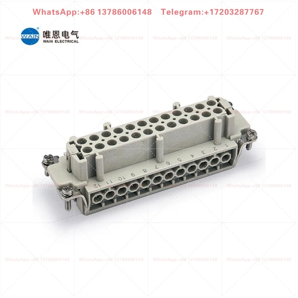 Heavy Duty Aviation Plug HE-024-F 1220240210001 24 Pin 16A 500V Connector
