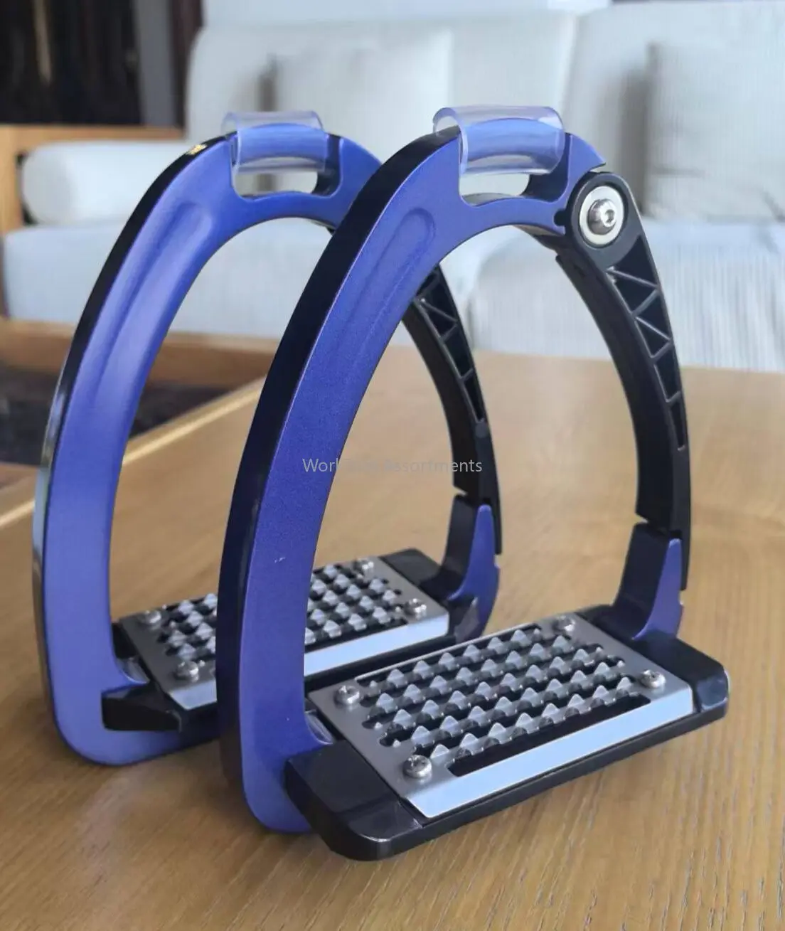 120mm Aluminum Safety Stirrups Lightweight Anti-slip Equestrian Horse Riding Stirrup Horse Saddle Tack Equipment
