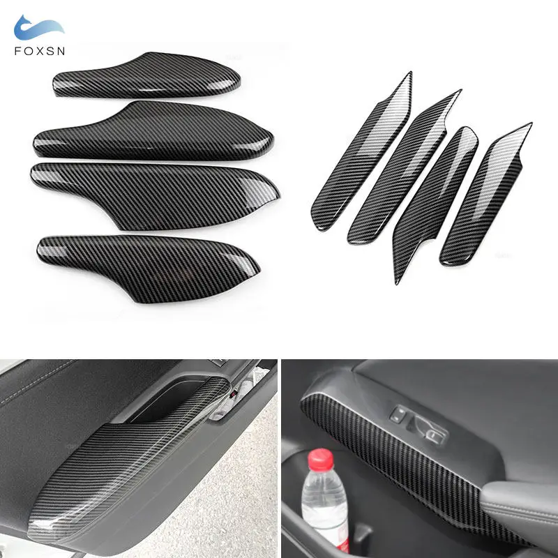 

For Honda Civic 11th 2022 Inner Door Window Control Side Panel Door Armrest Covers ABS Carbon Style Trim Interior Accessories