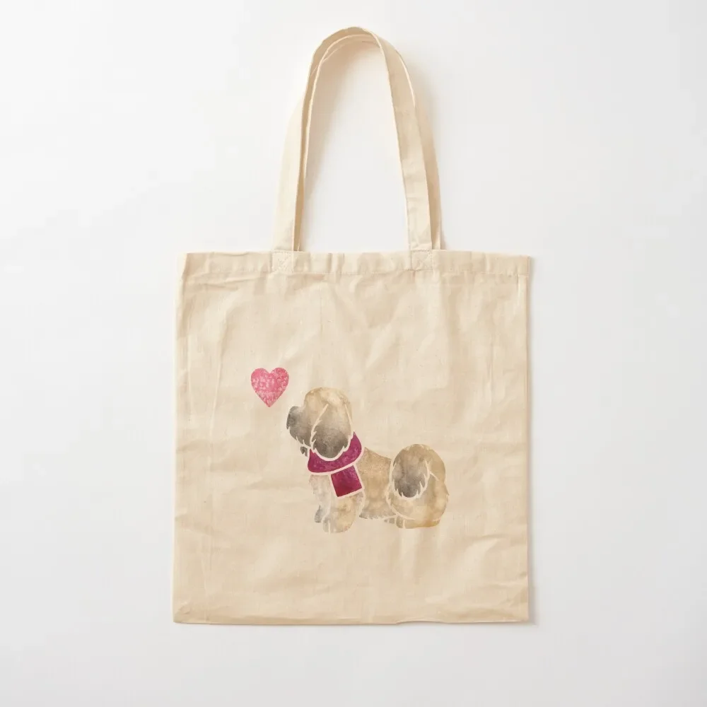 Watercolour Lhasa Apso Tote Bag shoping bag Women's shopping bag shopping logo