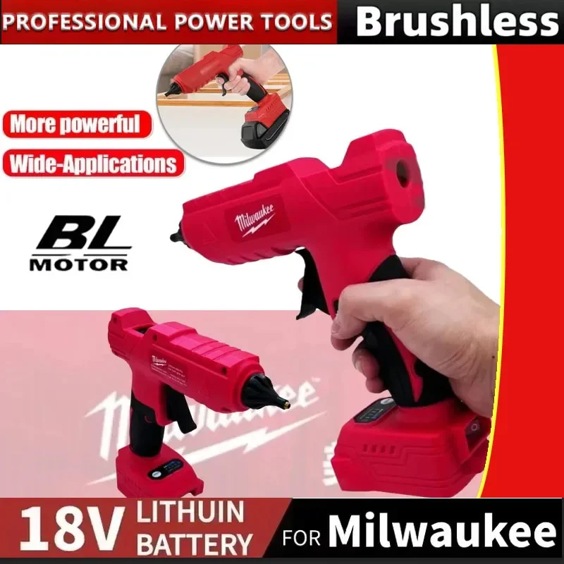 

Milwaukee Electric Hot Melt Glue Gun with 18V Li-ion Battery DIY Craft Glue Gun for Packaging And Decoration