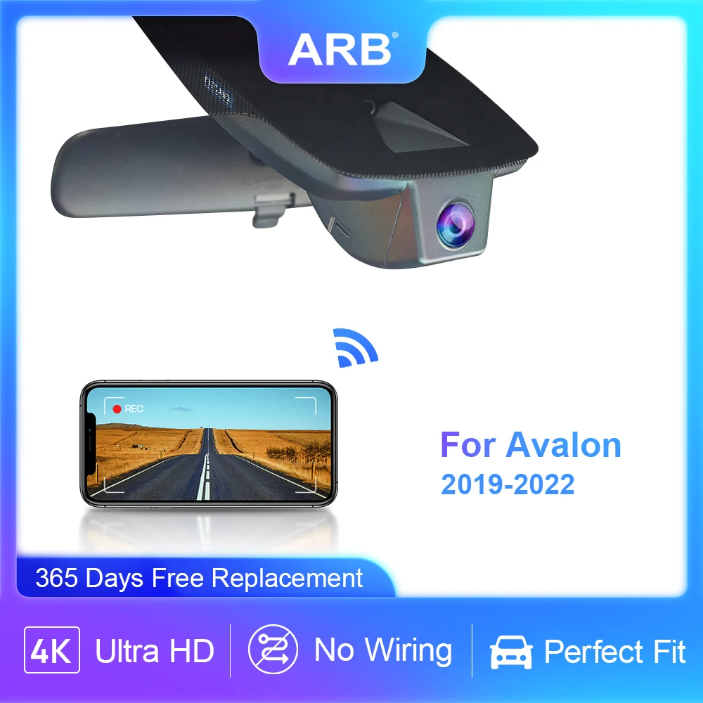 Dvrs for Toyota Avalon 5th Gen 2019 2020 2021 2022, ARB Dash Cam 4K Front and Rear Wireless for Car, Plug and play