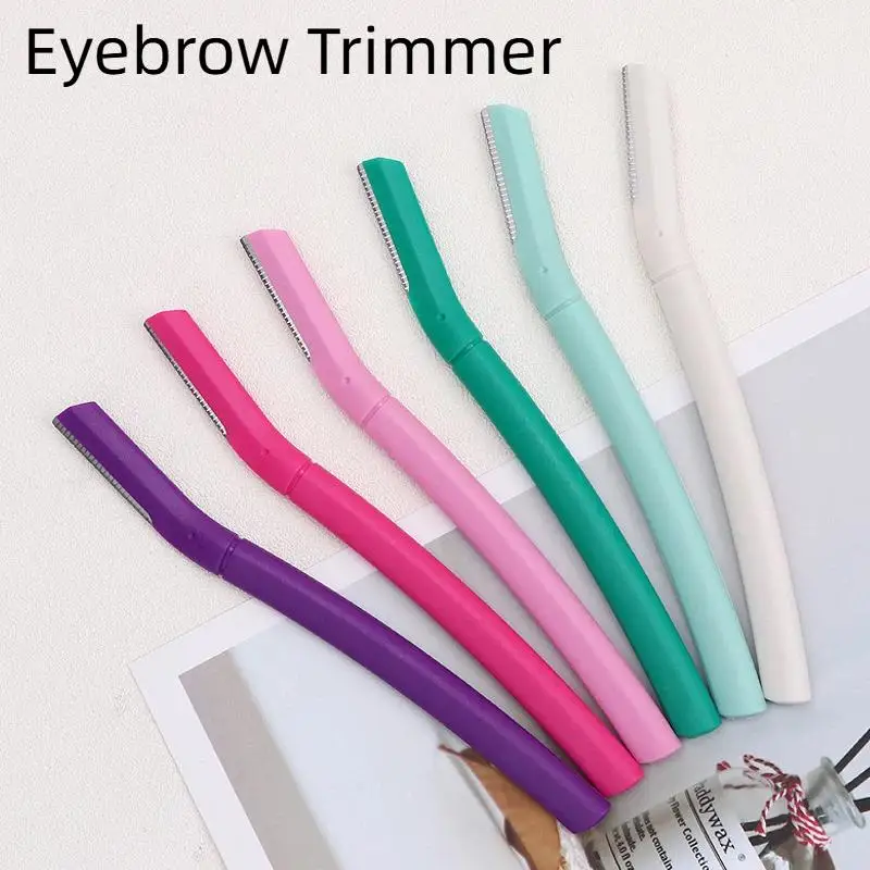 Eyebrow Trimmer Straight Handle Beard Grooming Durable Anti-slip Eye Brow Shaver Makeup Tool Beauty