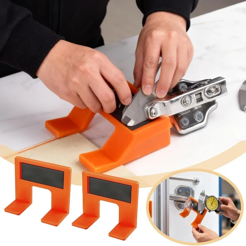 1pcs Hinge Magnetic Installation Positioning Plate With Magnetic Woodworking Quick Installation Aid Point Fixed Plate