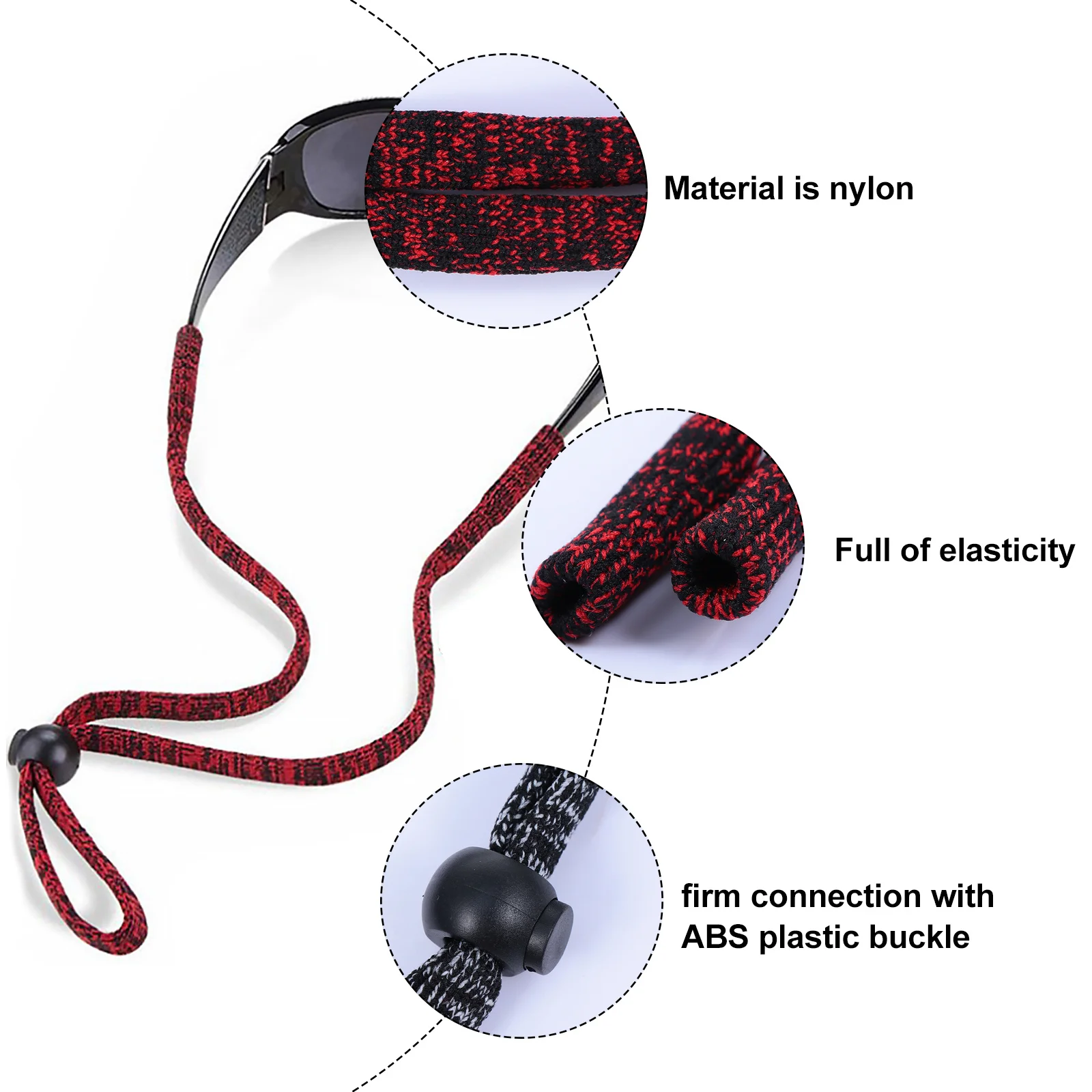 

4Pcs Adjustable Eyeglass Holder Strap High-Quality Fabric Exquisite Sunglasses Lanyard Glasses Ropes Eyeglass Holder Strap