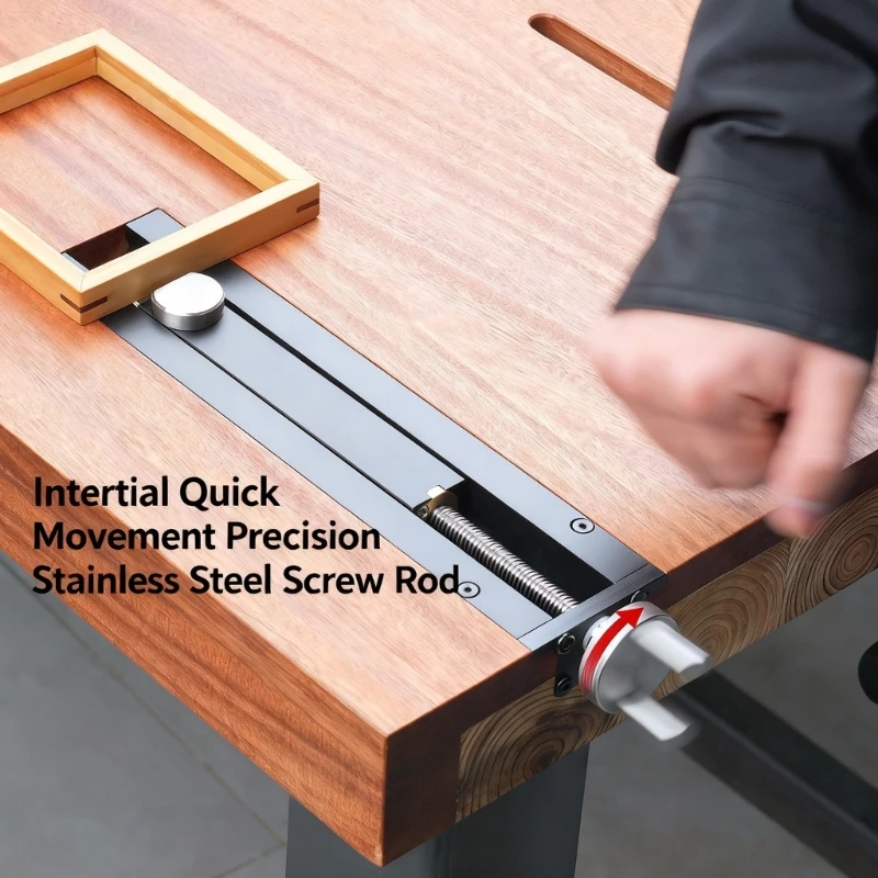 Robust Aluminum Alloy Benches Tail Vise Design for Heavy Duty Use Ensuring Stability During Woodworking Operations JOMD