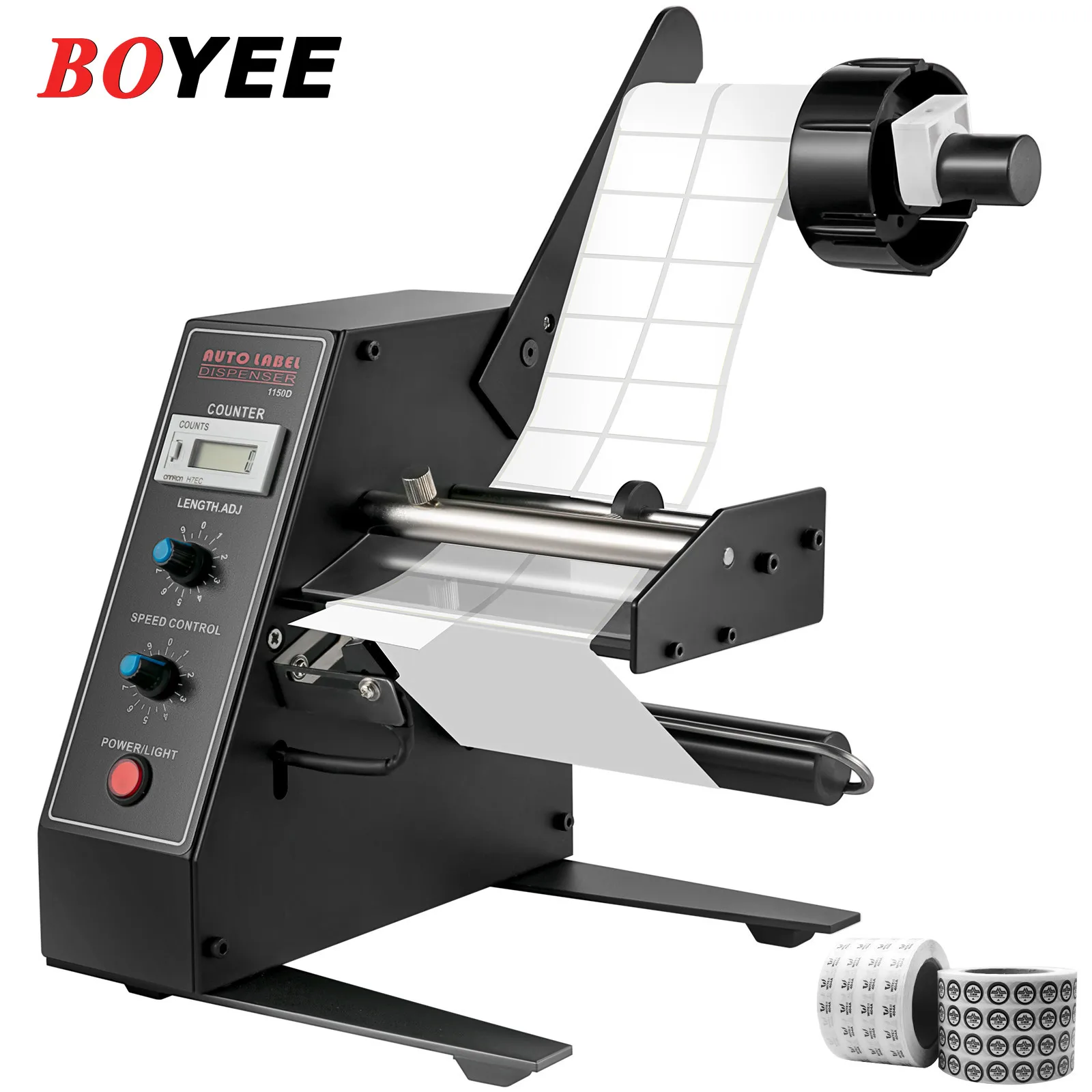 Automatic Label Dispenser Device 140mm 1150D Portable Label Applicator Sticker Separating Auto Label Stripping Machine