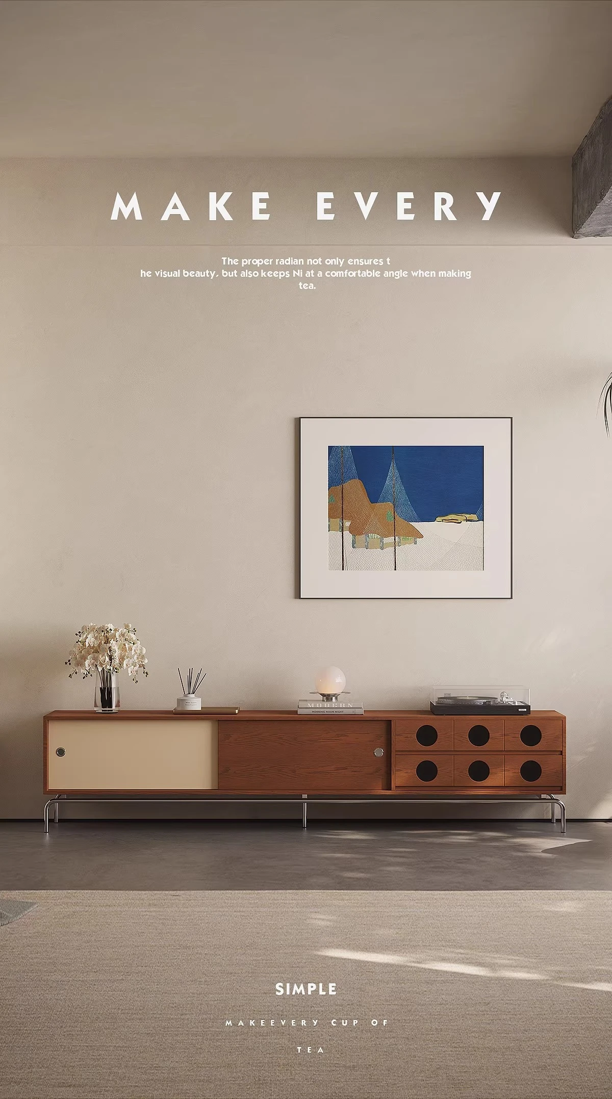 

Bauhaus, TV cabinet, living room, household, storage locker, integrated