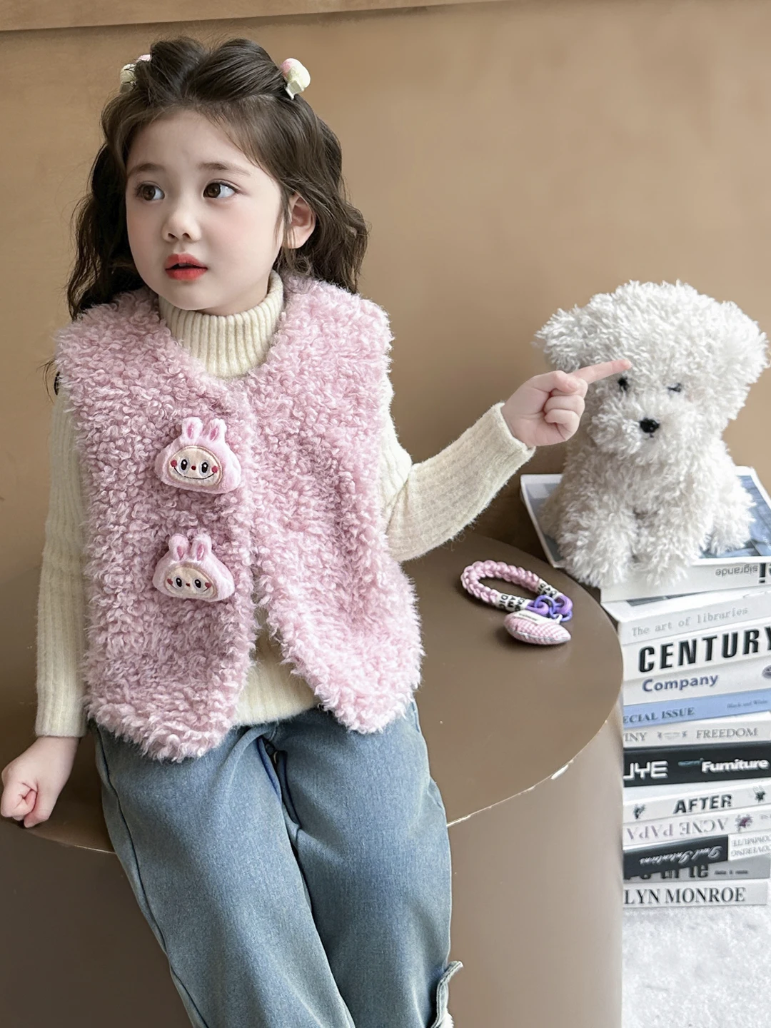 

Sli Children's Vest Outfit Autumn Winter New 2025 Trendy Baby Girl's Jaet Coat Top Quali Material TING QY259720