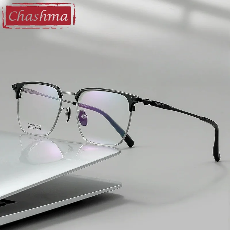 

Chashma Men Prescription Glasses Pure Titanium Optical Eyeglass Photochromic Progressive Multifocal Spectacle Male Myopia Lenses