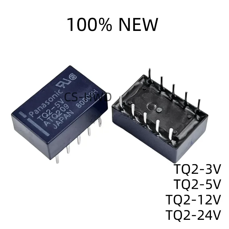 1ps 100% New Original Signal Relay TQ2-3V ATQ201 TQ2-5V ATQ209 TQ2-12V ATQ203 TQ2-24V ATQ204 DC3V DC5V DC12V DC24V 1A 10Pin